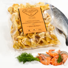 Carica l'immagine nel visualizzatore di Gallery, Cappellettoni Branzino e Gamberetti