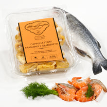 Carica l'immagine nel visualizzatore di Gallery, Cappellettoni Branzino e Gamberetti